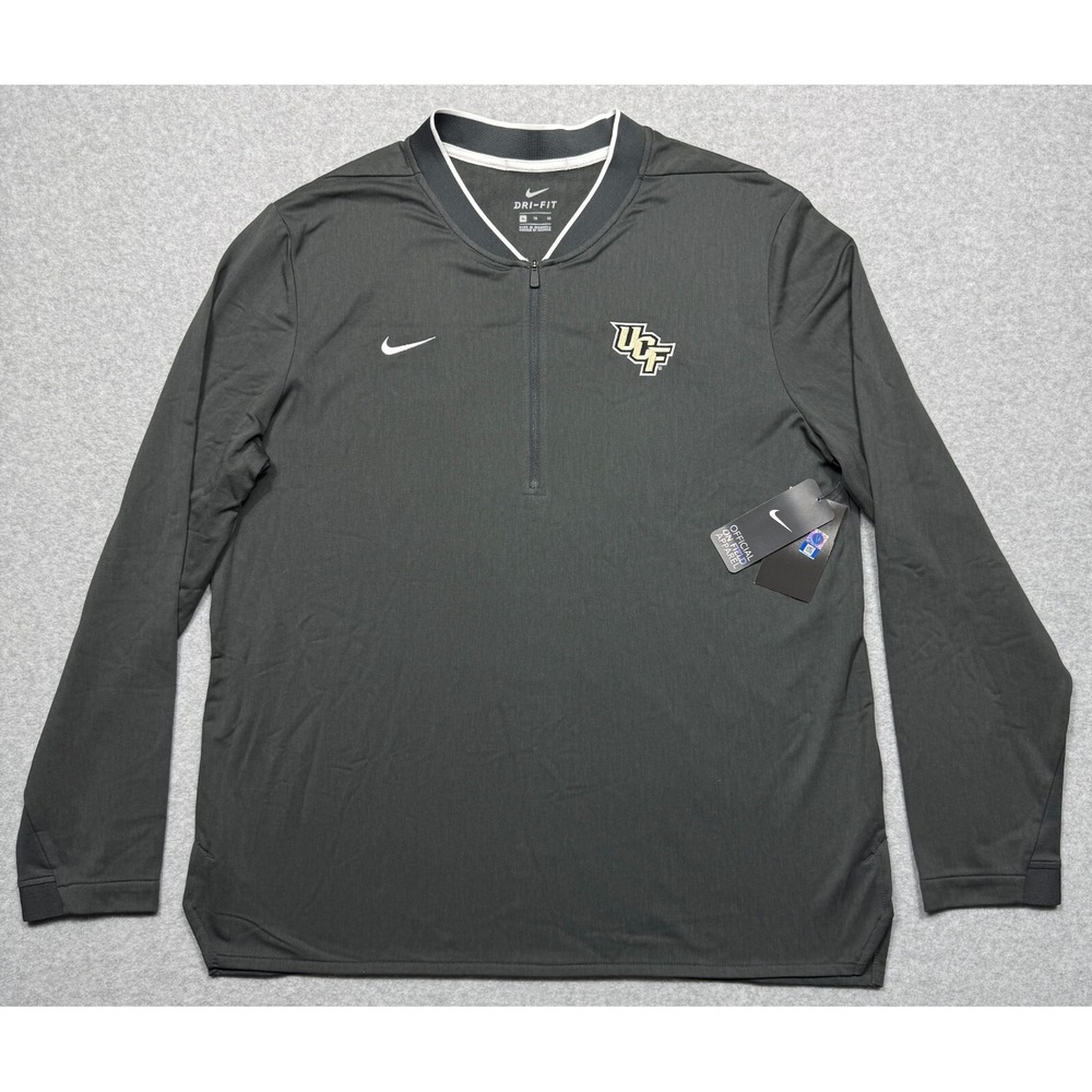 Nike UCF Knights Pullover Mens XL Gray 1/4 Zip Blade Collar Dri Fit Performance